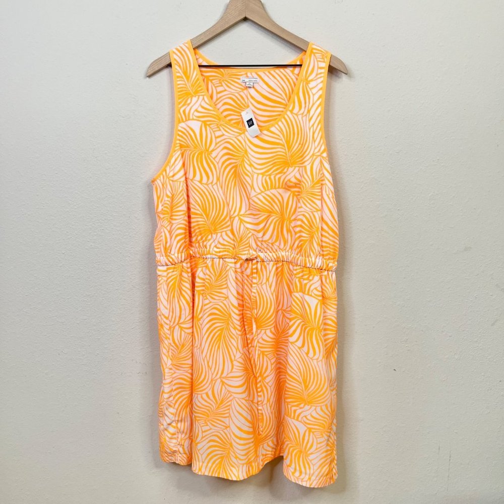 Bright Orange Swirl Sleeveless Women’s Dress